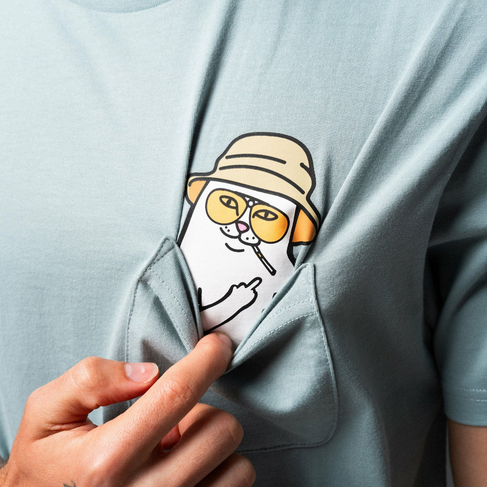 Ripndip Discount | Nermal S Thompson Pocket Tee (Silver Blue)