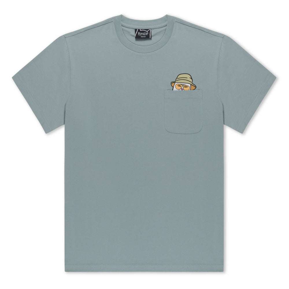 Ripndip Discount | Nermal S Thompson Pocket Tee (Silver Blue)