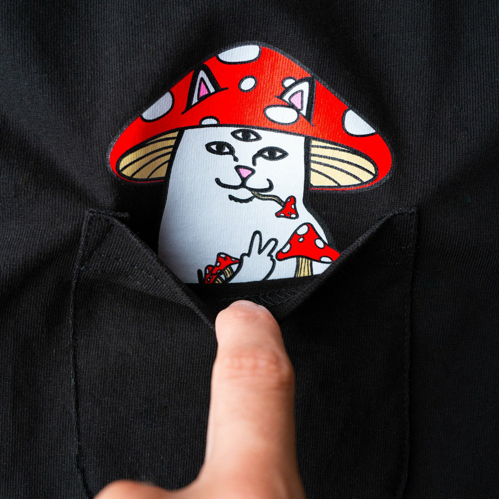 Ripndip Sale | Hemper Enlightened Nermal Pocket Tee (Black)