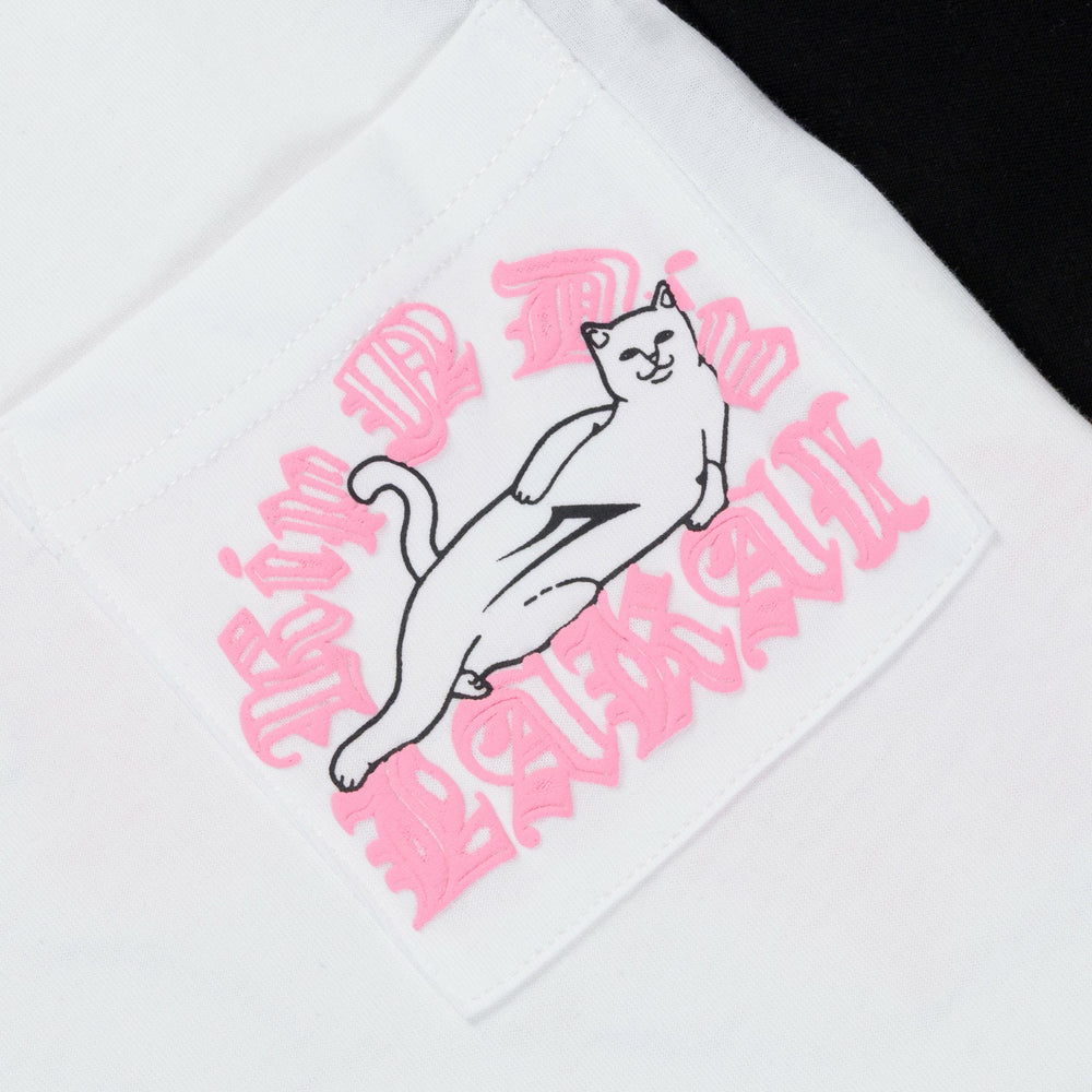 Ripndip Discount | Lakai + Ripndip Raglan Pocket Tee (White/Black)