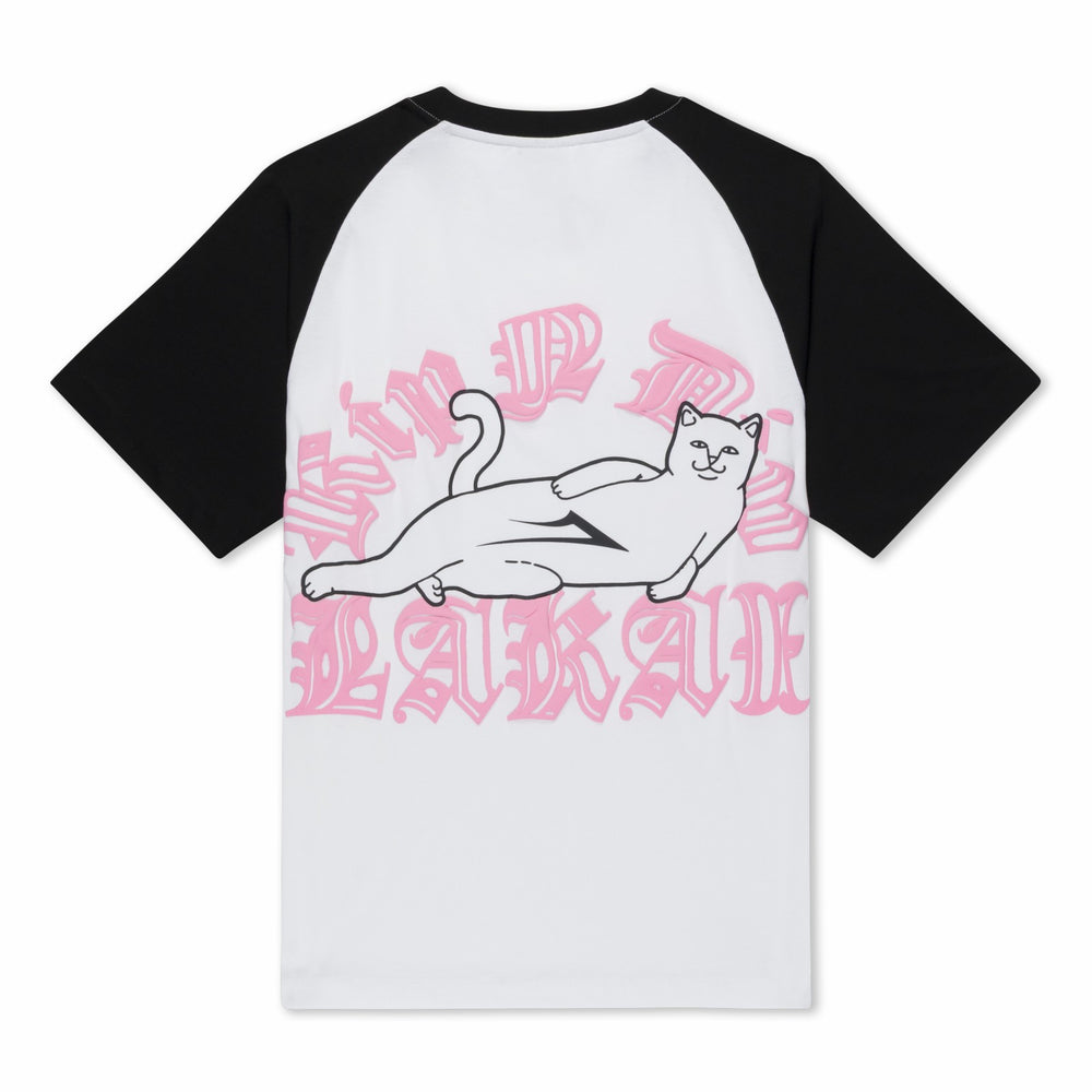 Ripndip Discount | Lakai + Ripndip Raglan Pocket Tee (White/Black)