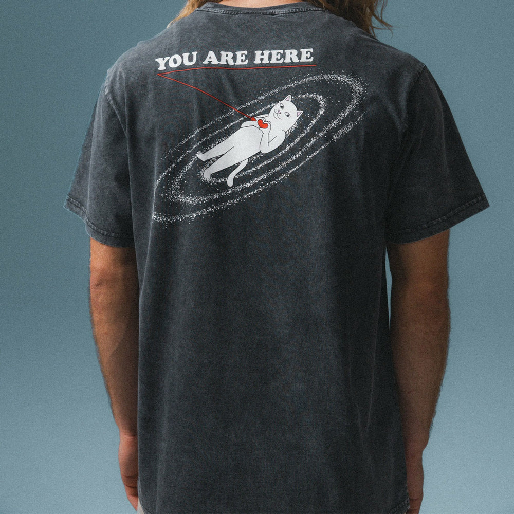 Ripndip Online Shop | You Are Here Tee (Black Vintage Wash)