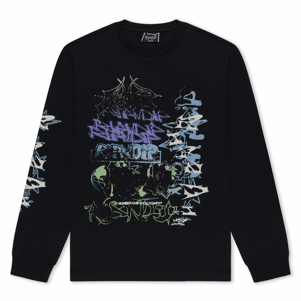 Ripndip Outlets | World Wide Madness Long Sleeve (Black)
