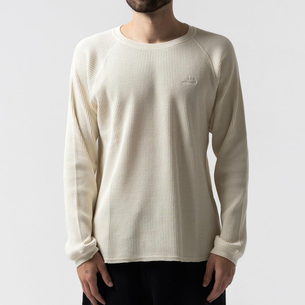 Ripndip Outlets | Castanza Waffle Knit Long Sleeve (Off-White)