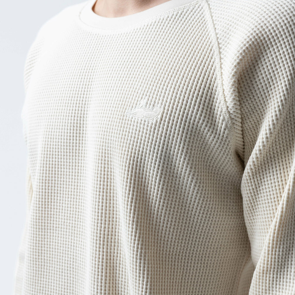 Ripndip Outlets | Castanza Waffle Knit Long Sleeve (Off-White)