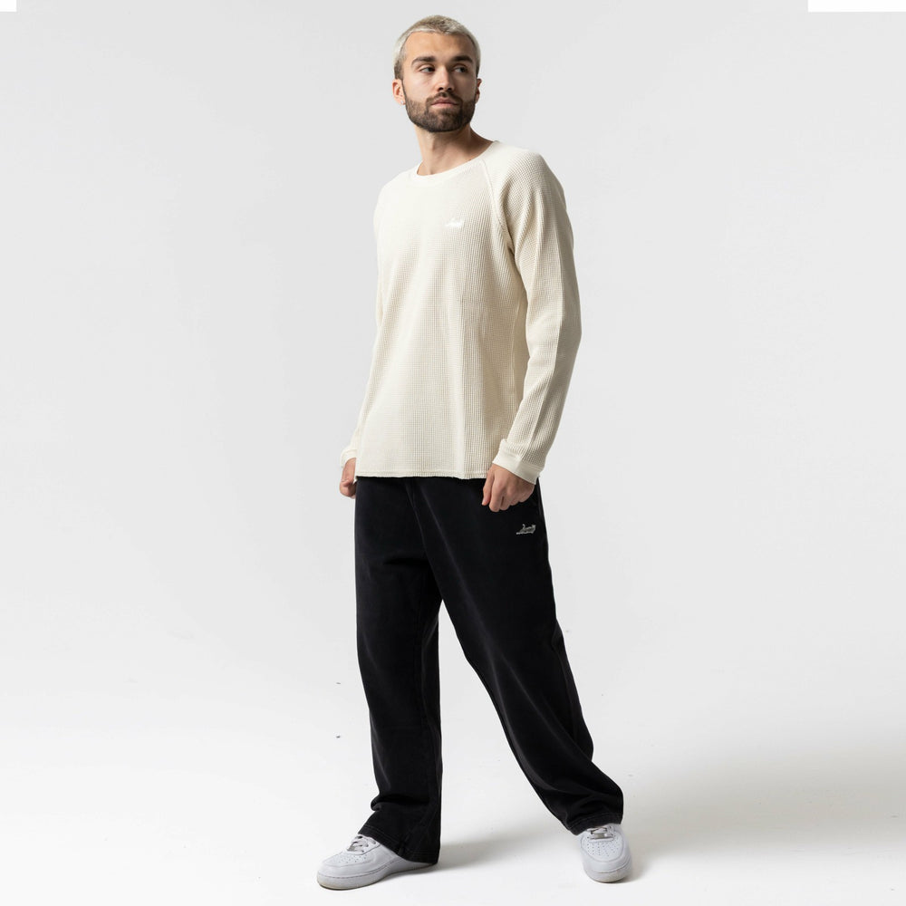 Ripndip Outlets | Castanza Waffle Knit Long Sleeve (Off-White)