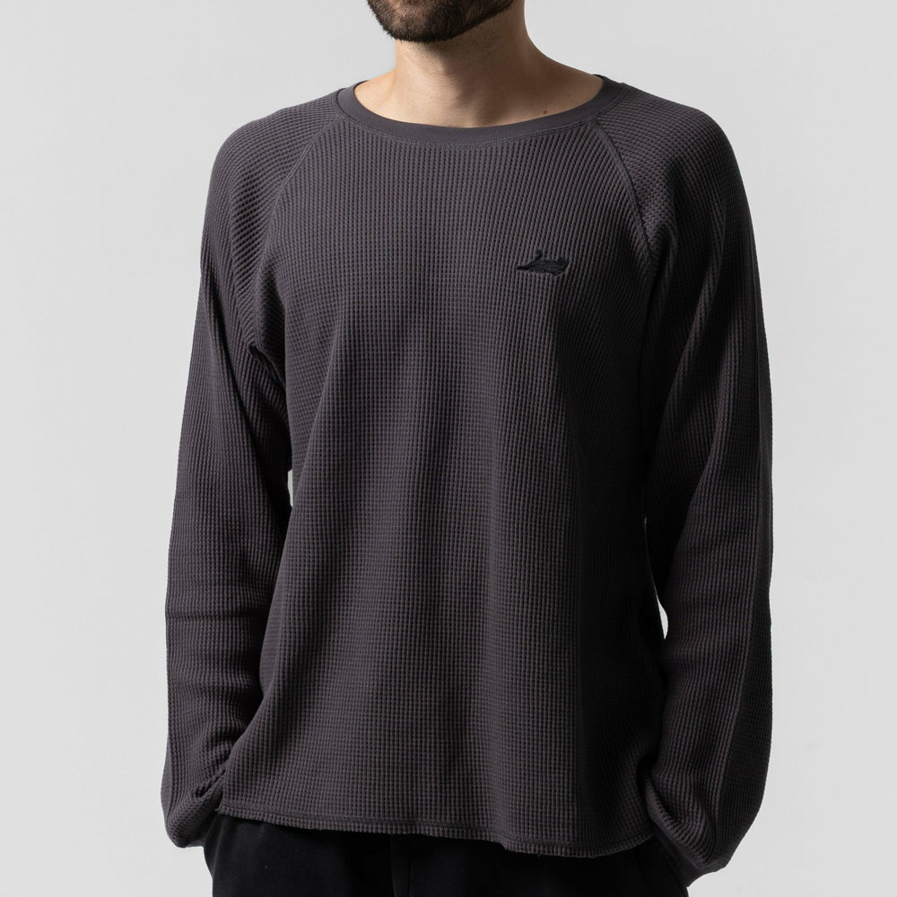Ripndip Sale | Castanza Waffle Knit Long Sleeve (Charcoal)