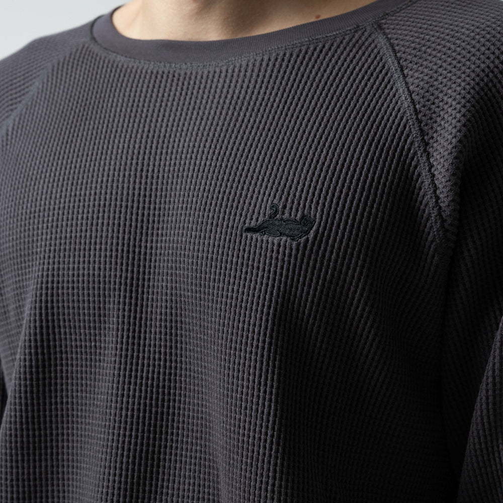 Ripndip Sale | Castanza Waffle Knit Long Sleeve (Charcoal)