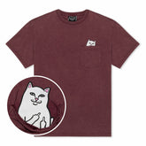 Ripndip For Sale | Lord Nermal Pocket Tee (Burgundy Vintage Wash)