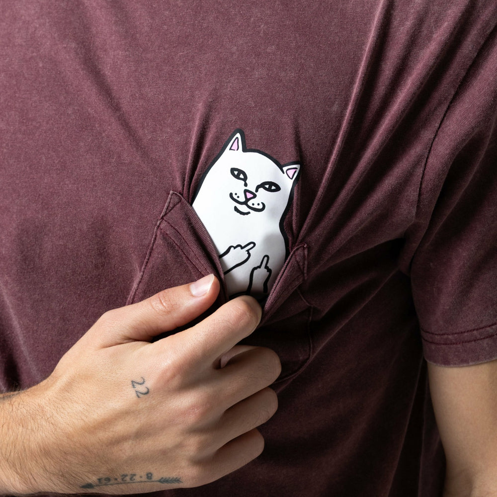 Ripndip For Sale | Lord Nermal Pocket Tee (Burgundy Vintage Wash)