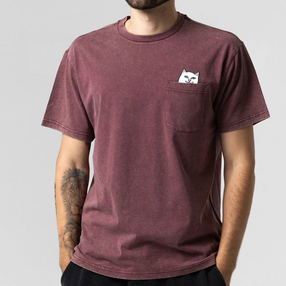 Ripndip For Sale | Lord Nermal Pocket Tee (Burgundy Vintage Wash)
