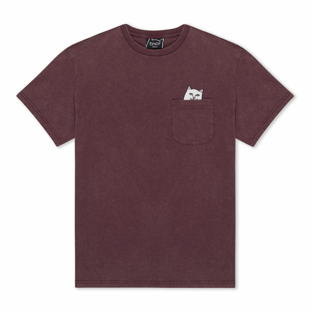 Ripndip For Sale | Lord Nermal Pocket Tee (Burgundy Vintage Wash)