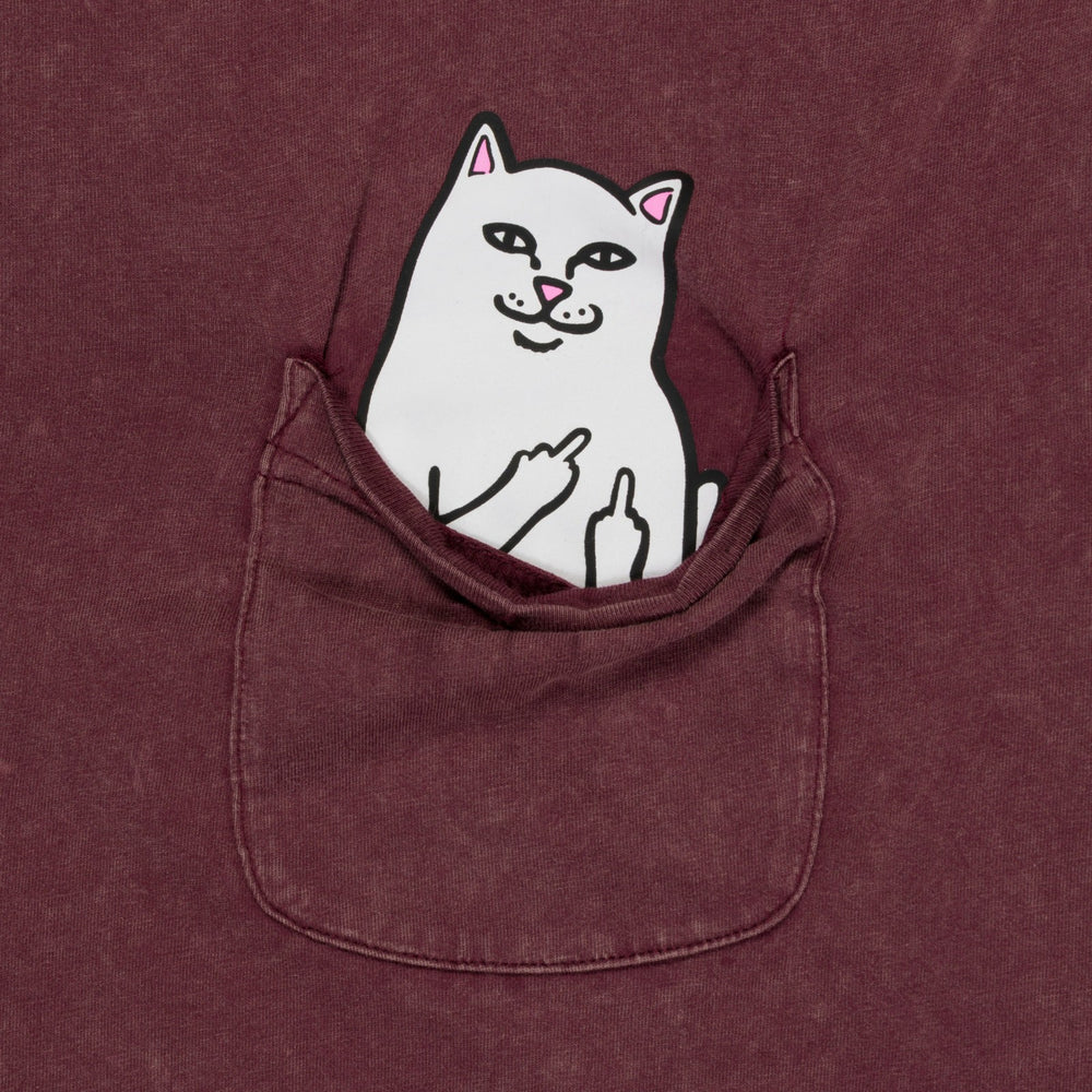 Ripndip For Sale | Lord Nermal Pocket Tee (Burgundy Vintage Wash)