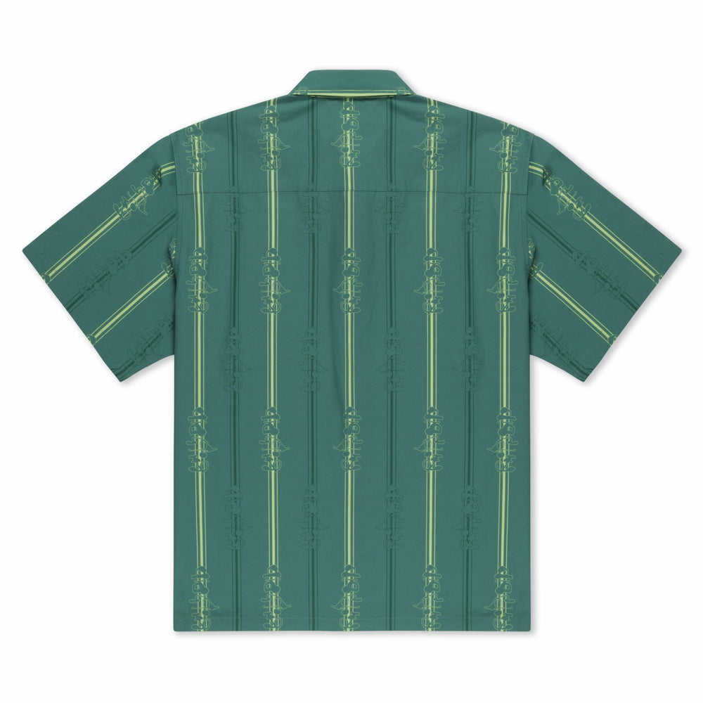 Ripndip Sale | Melted Striped Button Up (Teal)