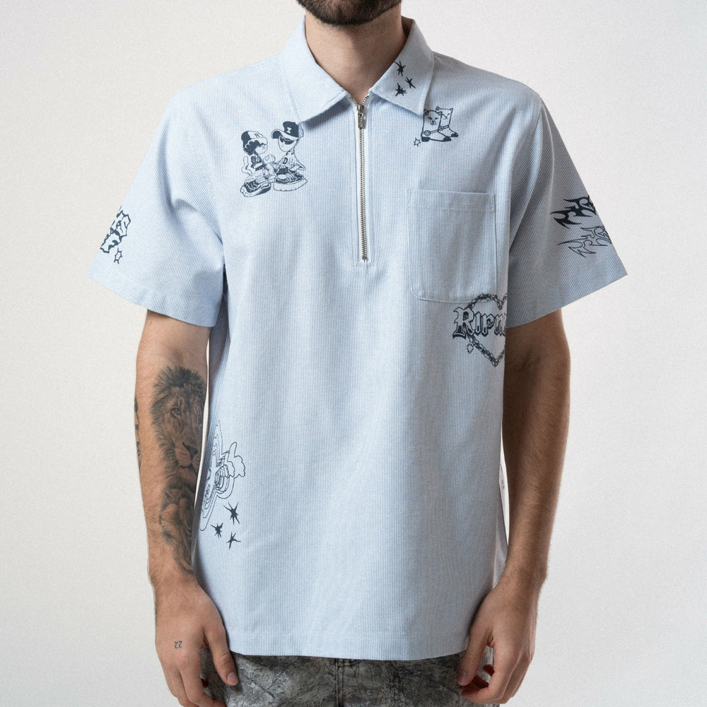 Ripndip For Sale | Westside Quarter Zip Shirt (Navy )