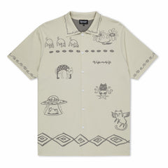 Ripndip Online | Blonded Reversible Button Up (Sand / Charcoal)