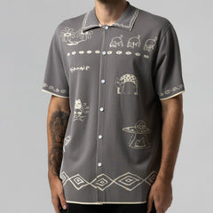 Ripndip Online | Blonded Reversible Button Up (Sand / Charcoal)