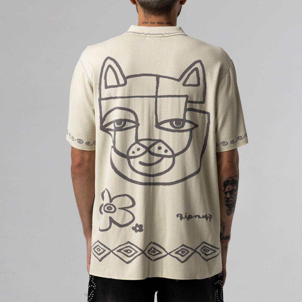 Ripndip Online | Blonded Reversible Button Up (Sand / Charcoal)