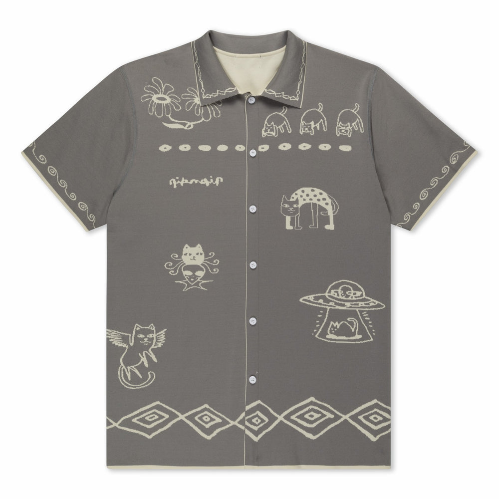 Ripndip Online | Blonded Reversible Button Up (Sand / Charcoal)