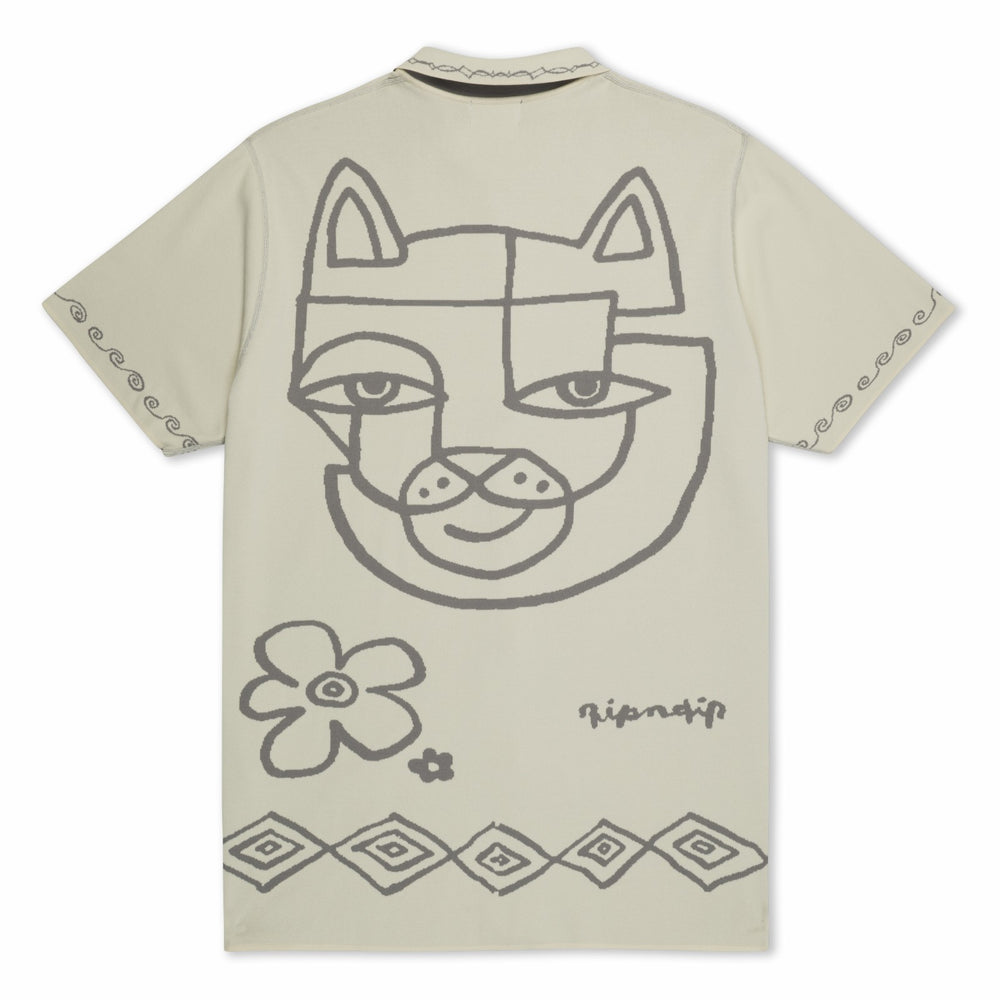 Ripndip Online | Blonded Reversible Button Up (Sand / Charcoal)