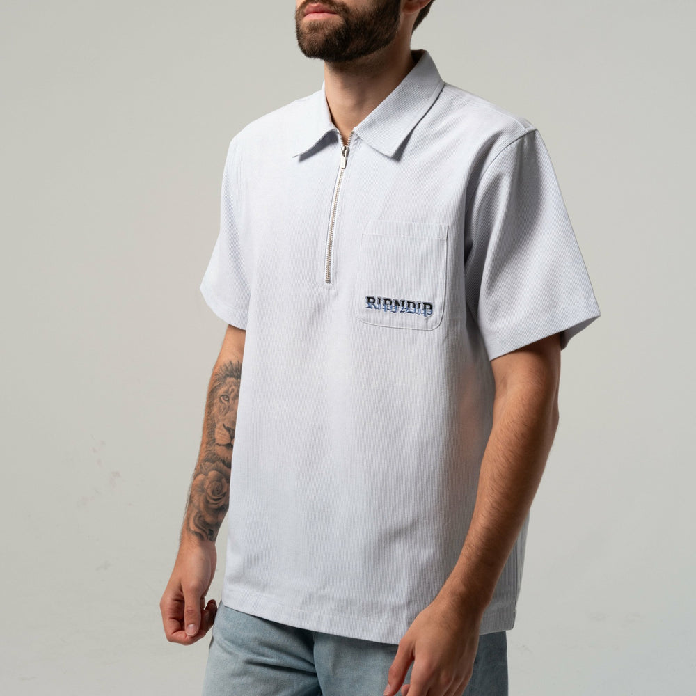 Ripndip Sale | Rich Spirit Quarter Zip Shirt (Light Blue)