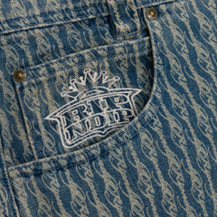 Ripndip Online | Western Roads Wide Fit Pants (Meidum Wash)