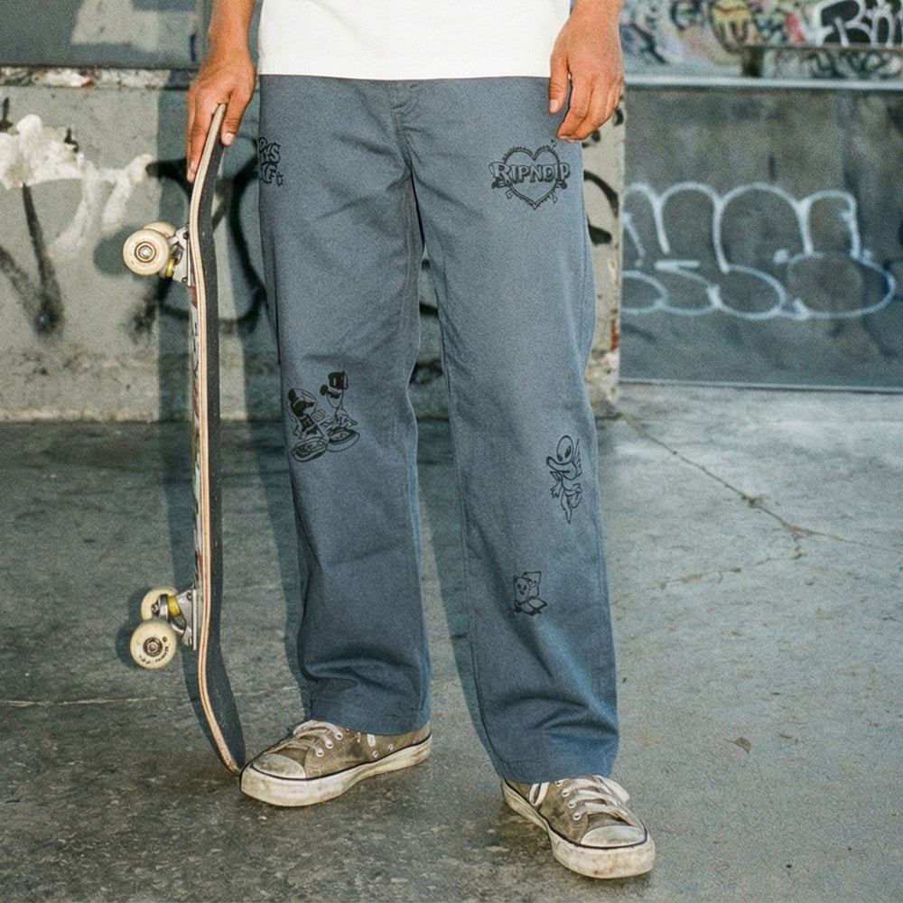 Ripndip Sale | Westside Wide Fit Pants (Slate)