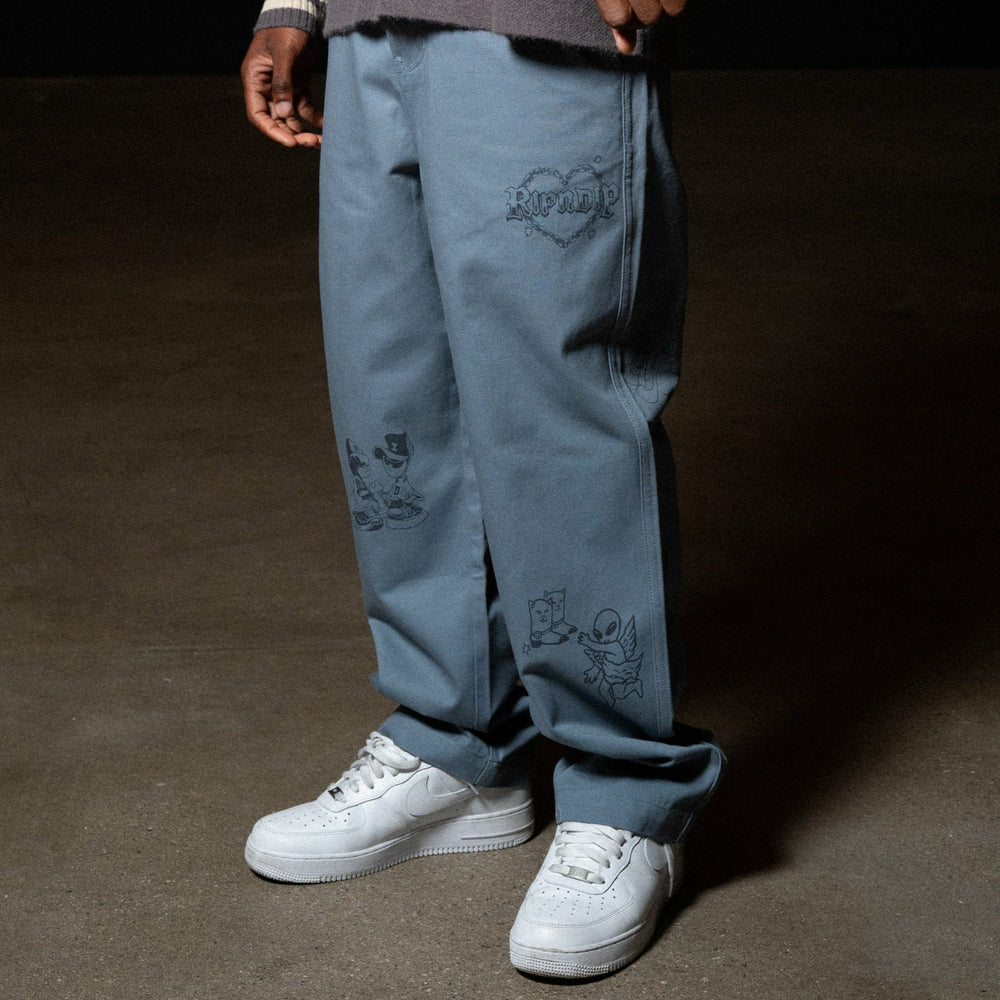 Ripndip Sale | Westside Wide Fit Pants (Slate)