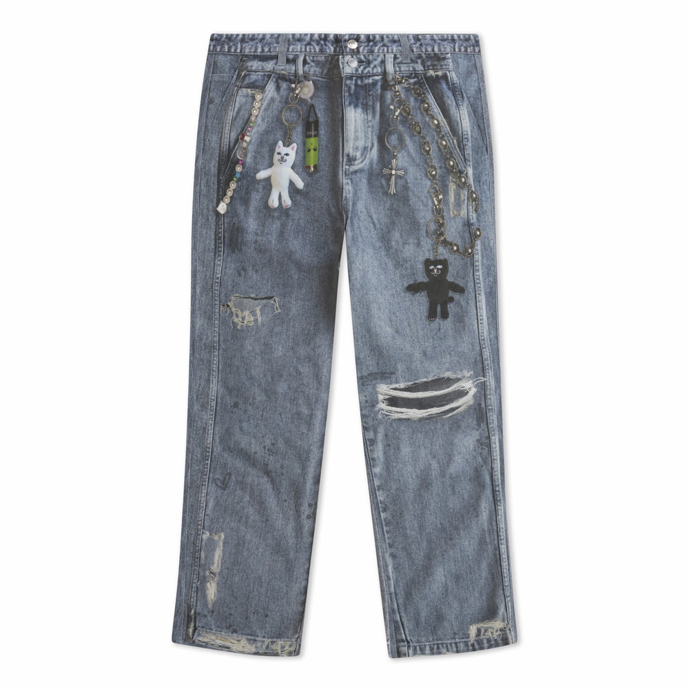 Ripndip Online Shop | Real Straight Leg Denim Pants (Light Wash)