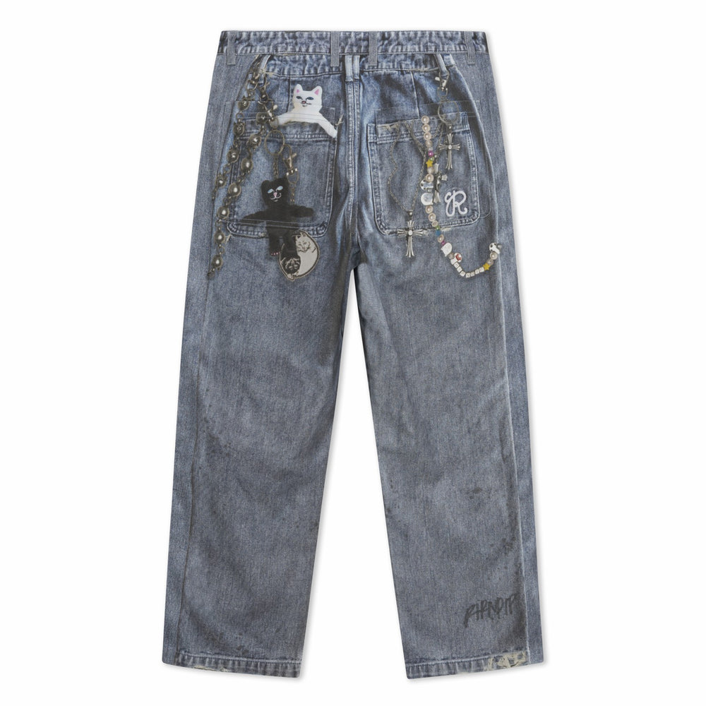 Ripndip Online Shop | Real Straight Leg Denim Pants (Light Wash)