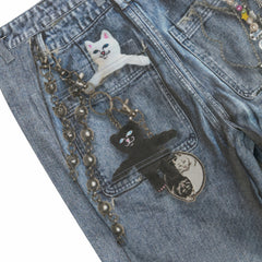 Ripndip Online Shop | Real Straight Leg Denim Pants (Light Wash)