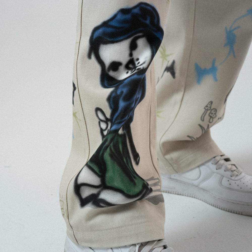 Ripndip For Sale | Goosebumps Wide Fit Pants (Bone)