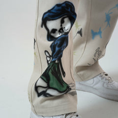 Ripndip For Sale | Goosebumps Wide Fit Pants (Bone)