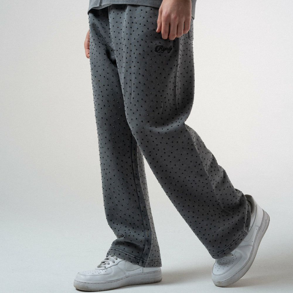 Ripndip Online | RIPNGEMS Straight Leg Sweatpants (Charcoal Wash)