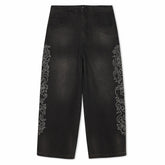 Ripndip Outlets | Pretty Flacko Extra Wide Leg Pants (Black Vintage Wash Denim)