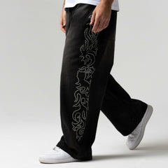 Ripndip Outlets | Pretty Flacko Extra Wide Leg Pants (Black Vintage Wash Denim)