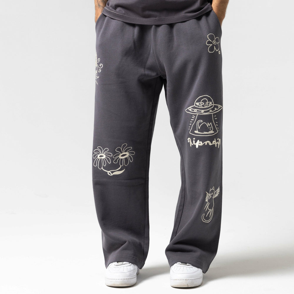 Ripndip New | Blonded Straight Leg Sweatpants (Charcoal)