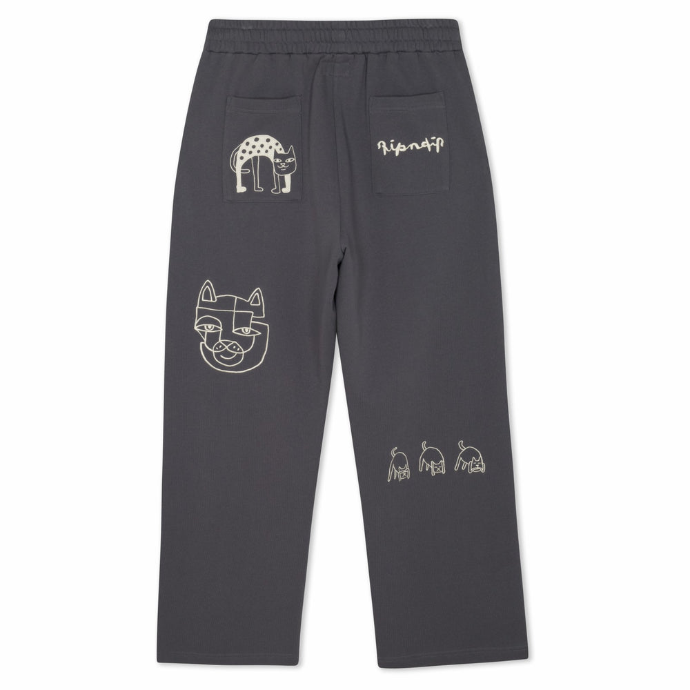 Ripndip New | Blonded Straight Leg Sweatpants (Charcoal)