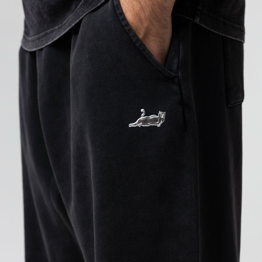 Ripndip Discount | Castanza Straight Leg Sweatpants (Black Vintage Wash)