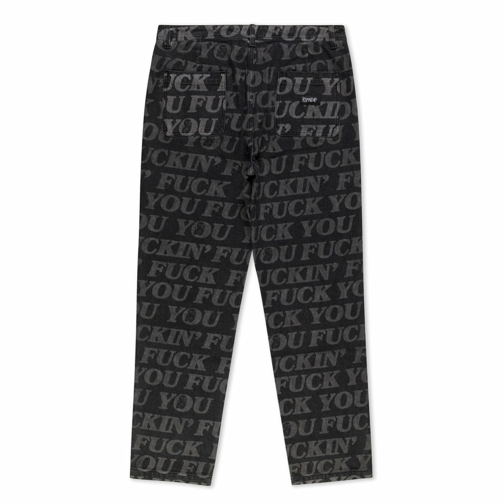Ripndip For Sale | F.U.F.F. Washed Denim Pants (Black)