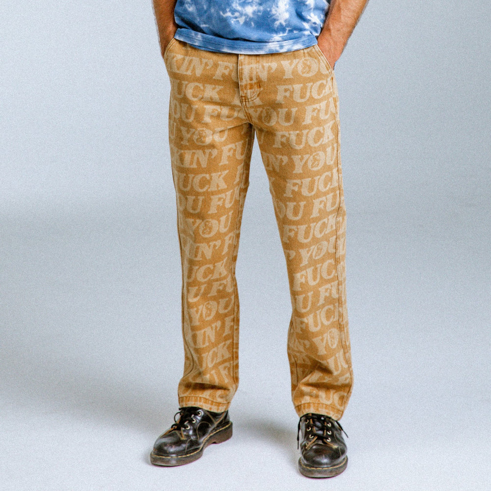 Ripndip Online | F.U.F.F. Washed Denim Pants (Light Brown Denim)