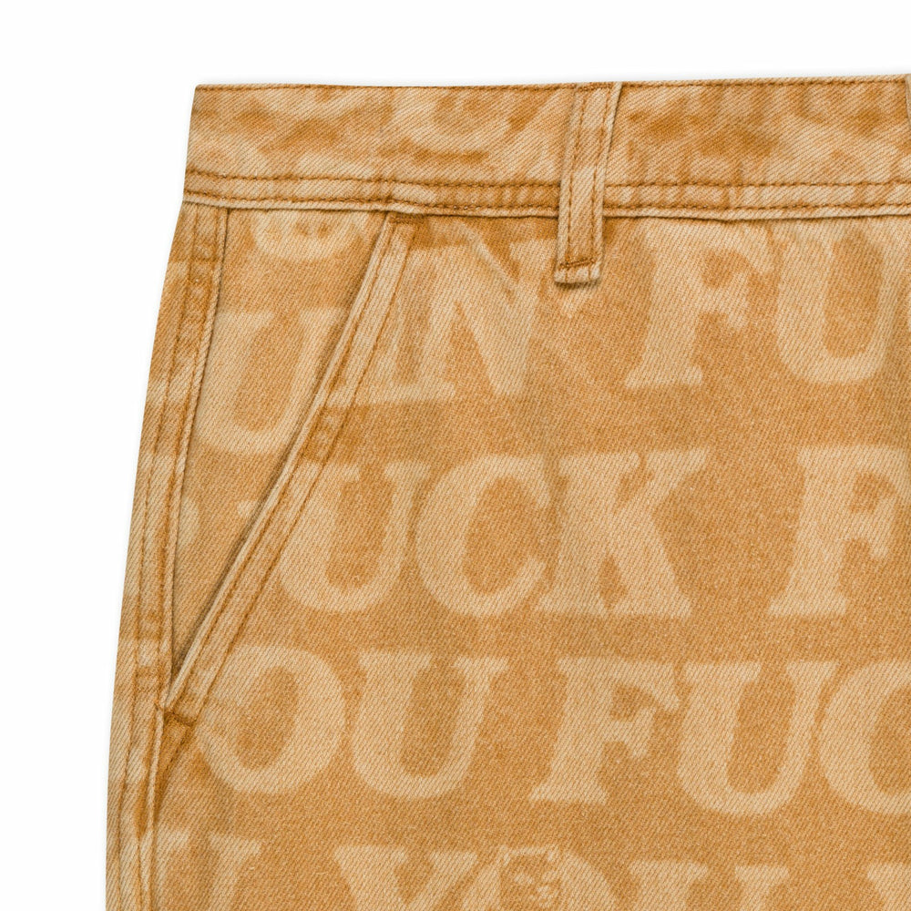 Ripndip Online | F.U.F.F. Washed Denim Pants (Light Brown Denim)