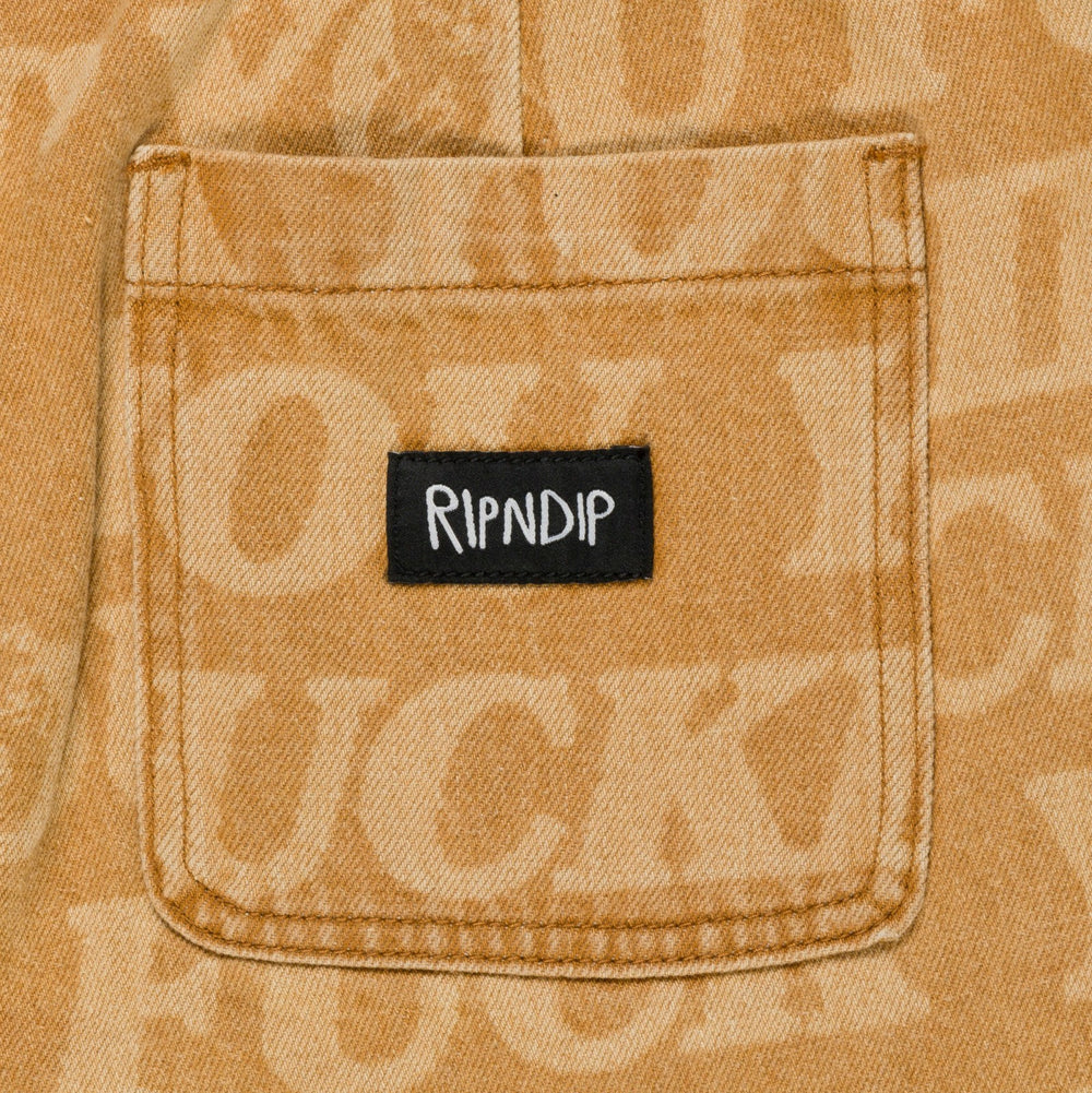 Ripndip Online | F.U.F.F. Washed Denim Pants (Light Brown Denim)