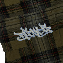 Ripndip Online | Hansen Wide Fit Cargo Shorts (Olive Plaid)