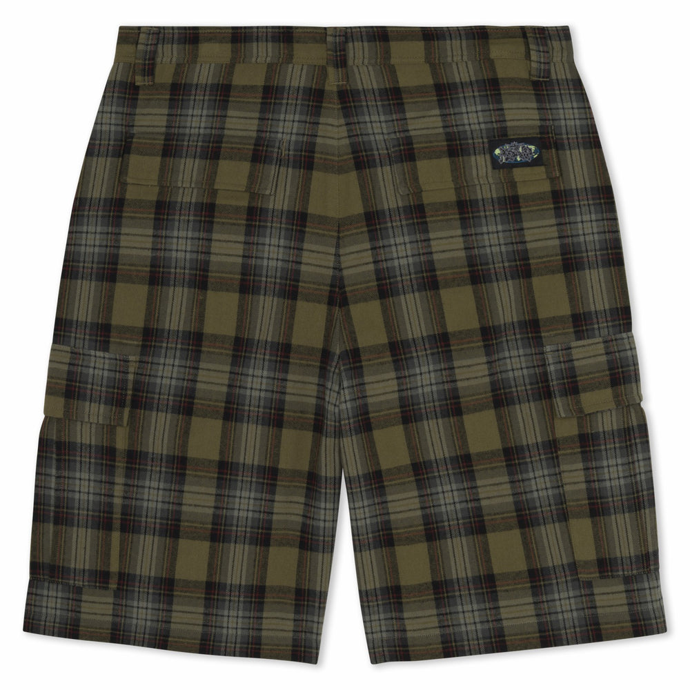 Ripndip Online | Hansen Wide Fit Cargo Shorts (Olive Plaid)