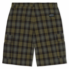 Ripndip Online | Hansen Wide Fit Cargo Shorts (Olive Plaid)