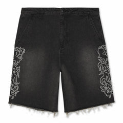 Ripndip Online | Pretty Flacko Denim Shorts (Black Vintage Wash Denim)