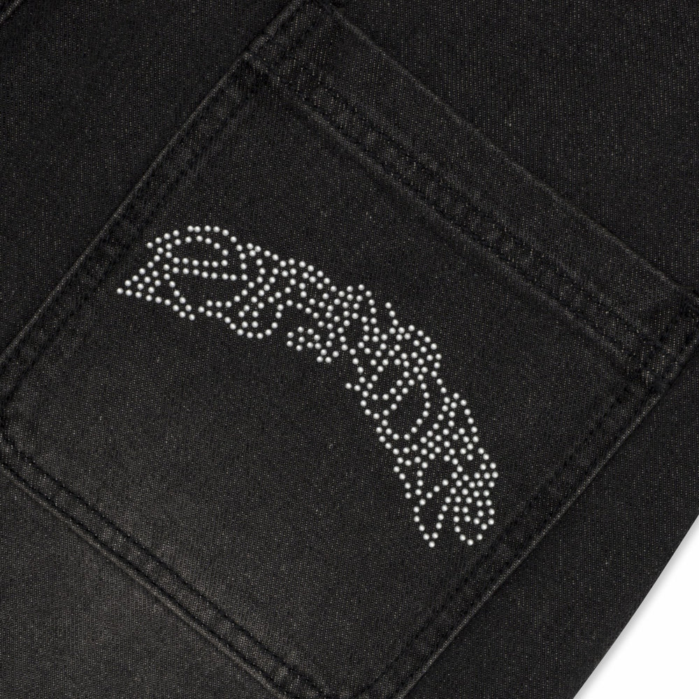 Ripndip Online | Pretty Flacko Denim Shorts (Black Vintage Wash Denim)