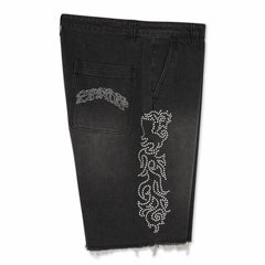 Ripndip Online | Pretty Flacko Denim Shorts (Black Vintage Wash Denim)