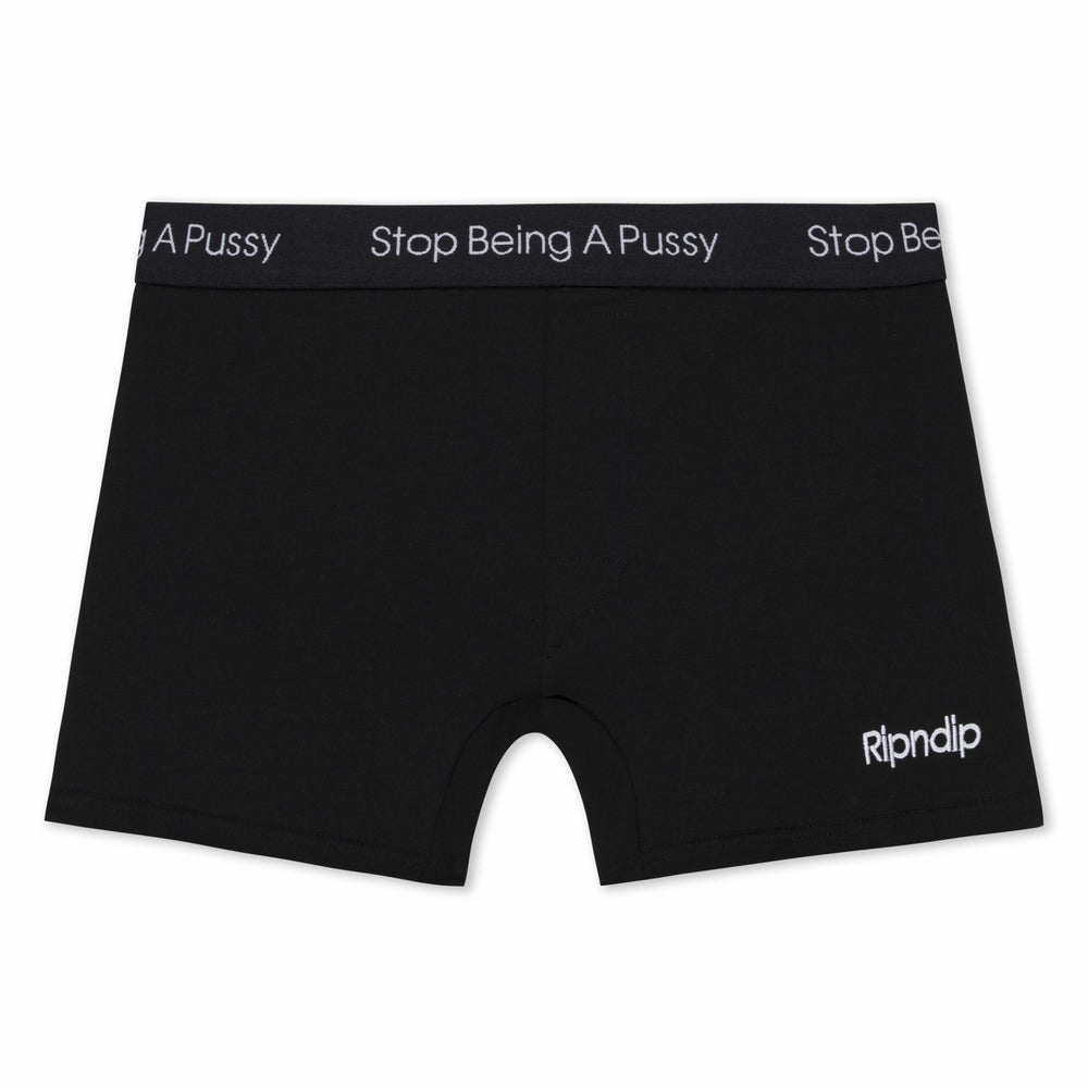 Ripndip Outlets | Stop Being A Pussy Boxers (Black)